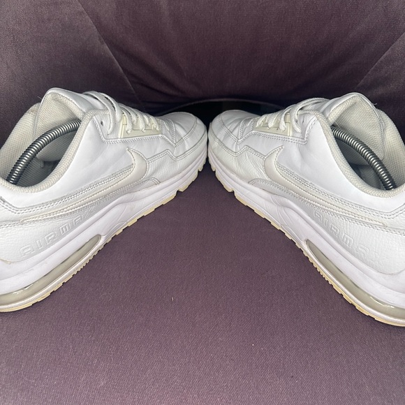 (2 Pair) Nike Air Max LTD 3 Triple White Sneakers - Picture 9 of 16